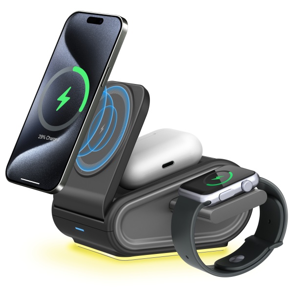 4-IN-1 Magnetic wireless charger with night light